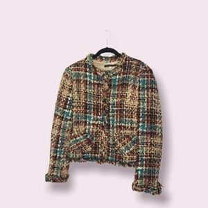 Mary C Cropped Wool Jacket- Size 42 ( EU)